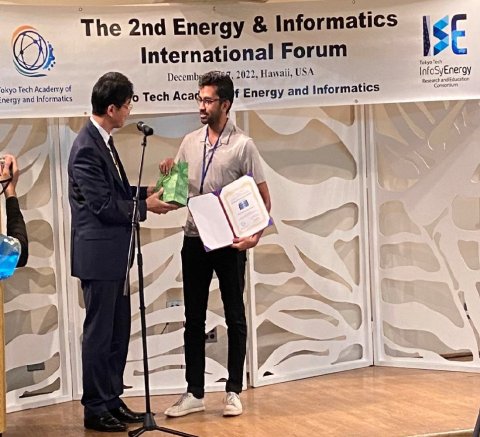Rishi Gurnani, Gold Metal at the 2nd International Forum in Energy & Informatics 2022